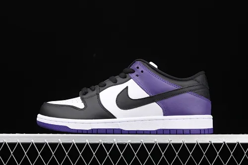 All categories Nk SB Dunk series Nk SB Dunk Low low-top sneakers J version Nk SB Dunk Low "Court Purple" black purple North Carolina blue low-top casual sports skateboard shoes BQ6817-500